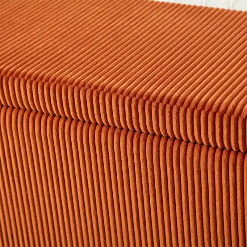 Gepolsterte Stoff-Sitzbank mit Stauraum für das Schlafzimmer, das Fußende des Bettes oder den Eingangsbereich