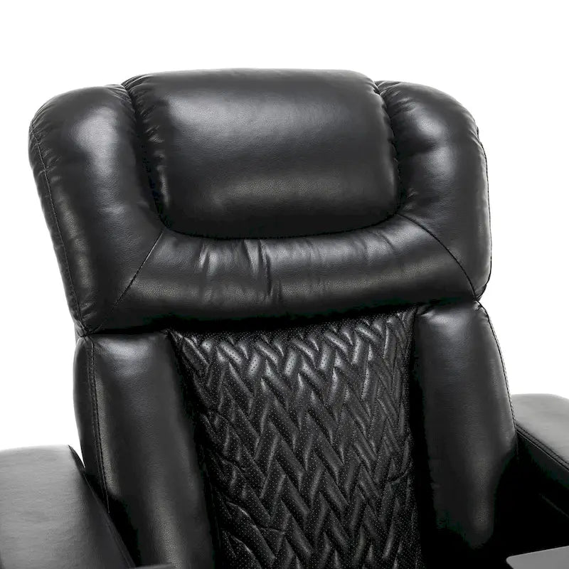 Drehbarer elektrischer Relaxsessel aus PU-Leder mit Telefonhalter, Getränkehalter und USB-Anschluss, 270, für das Heimkino im Wohnzimmer