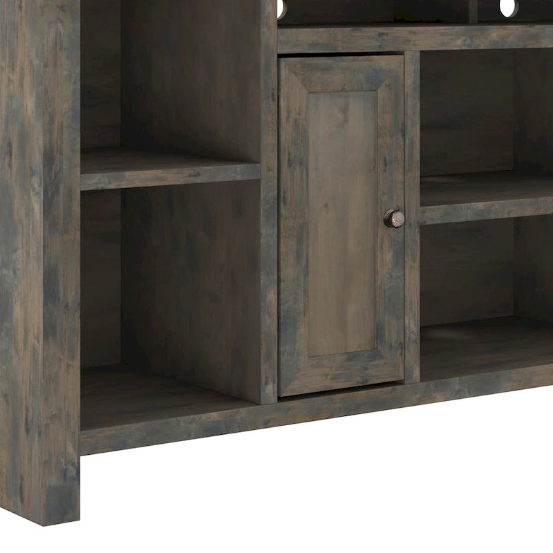Tv-meubelconsole van 74 inch met schuurhouten afwerking voor tv's tot 85 inch