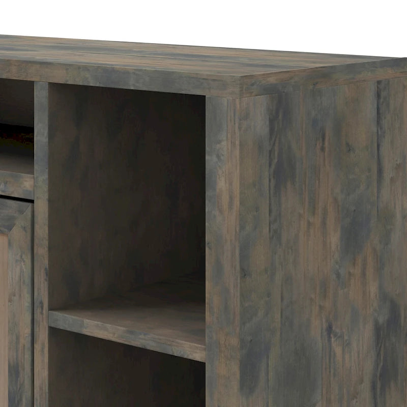 Tv-meubelconsole van 74 inch met schuurhouten afwerking voor tv's tot 85 inch