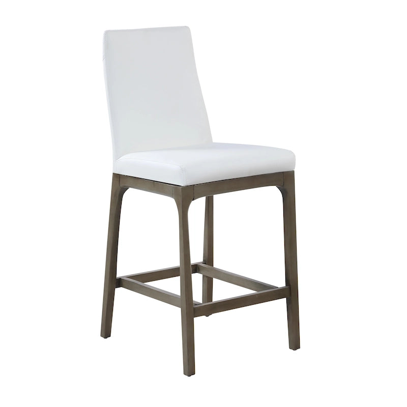 Sgabello moderno da bancone con base in legno massello