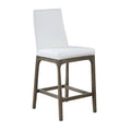 Sgabello moderno da bancone con base in legno massello