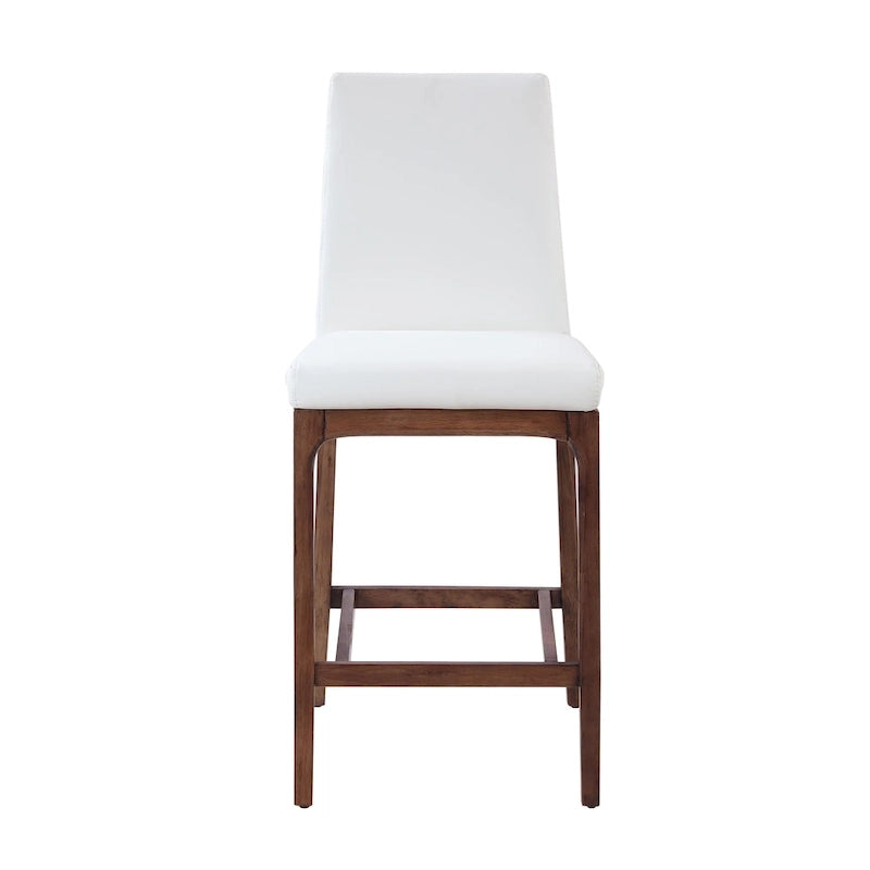 Sgabello moderno da bancone con base in legno massello