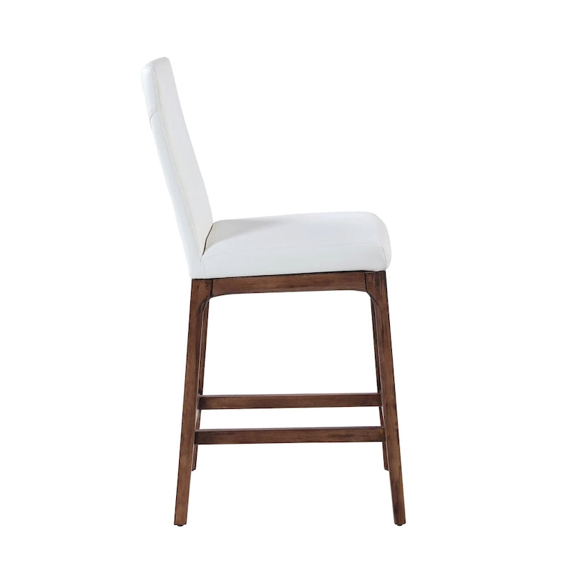 Sgabello moderno da bancone con base in legno massello