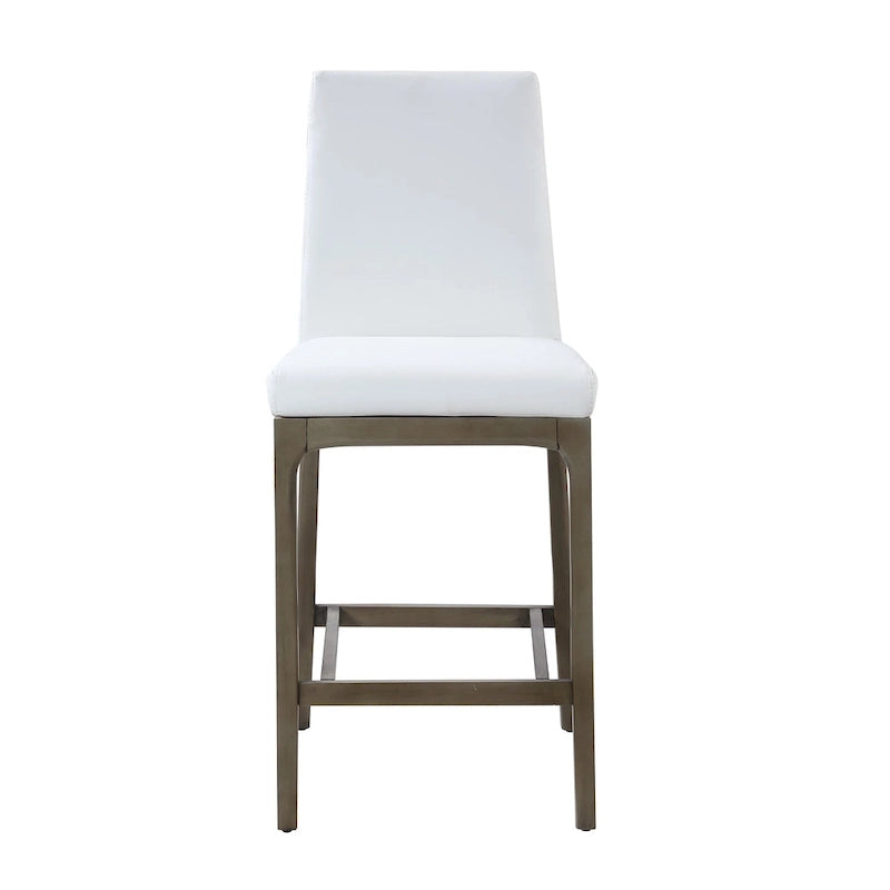 Sgabello moderno da bancone con base in legno massello