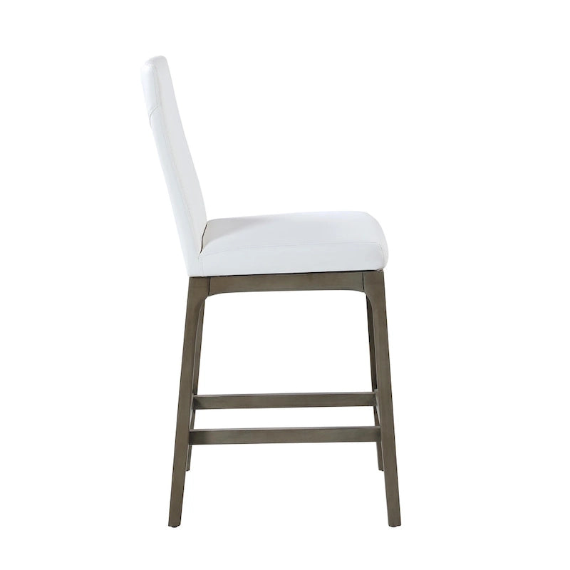 Sgabello moderno da bancone con base in legno massello