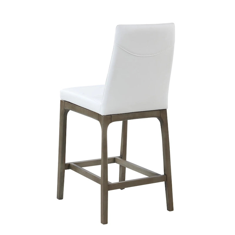 Sgabello moderno da bancone con base in legno massello