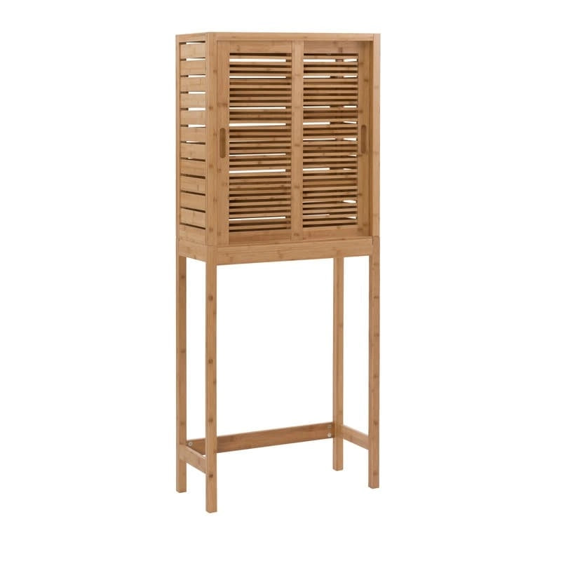 Bamboo Space Saver Hutch with Sliding Doors