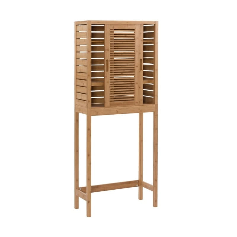 Bamboo Space Saver Hutch with Sliding Doors