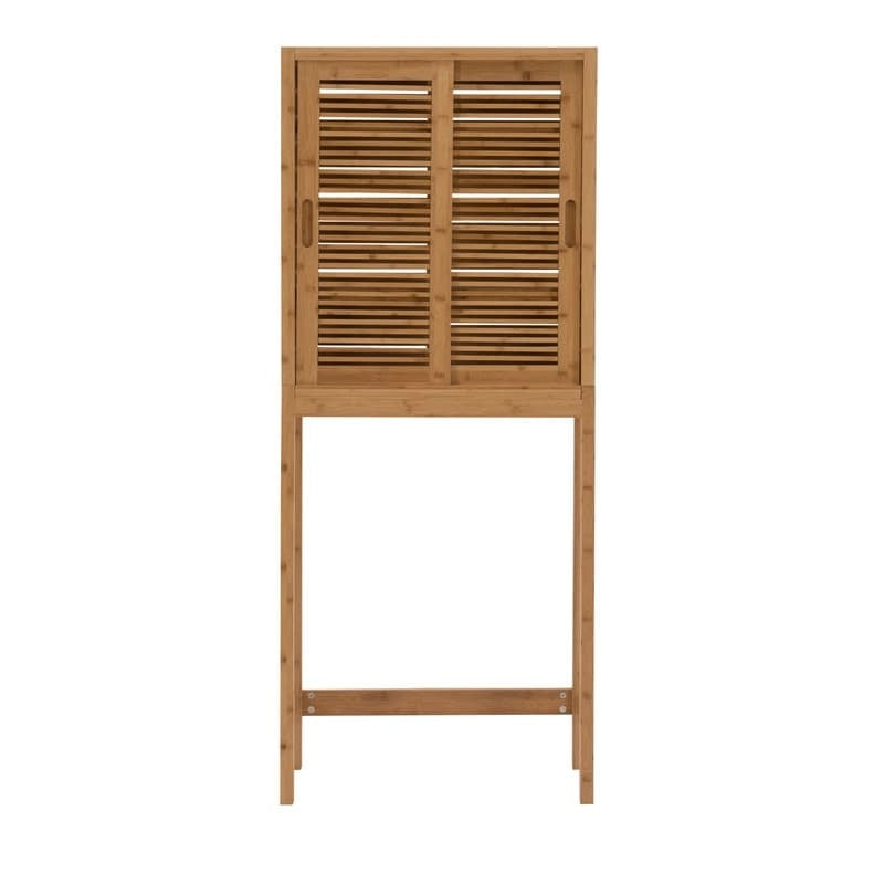 Bamboo Space Saver Hutch with Sliding Doors