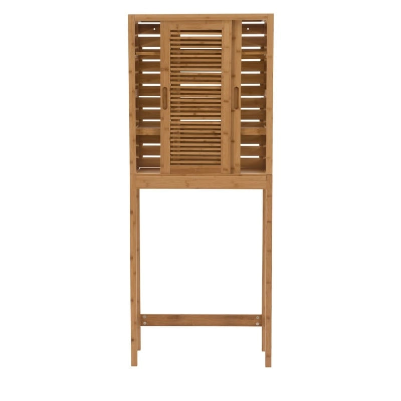 Bamboo Space Saver Hutch with Sliding Doors