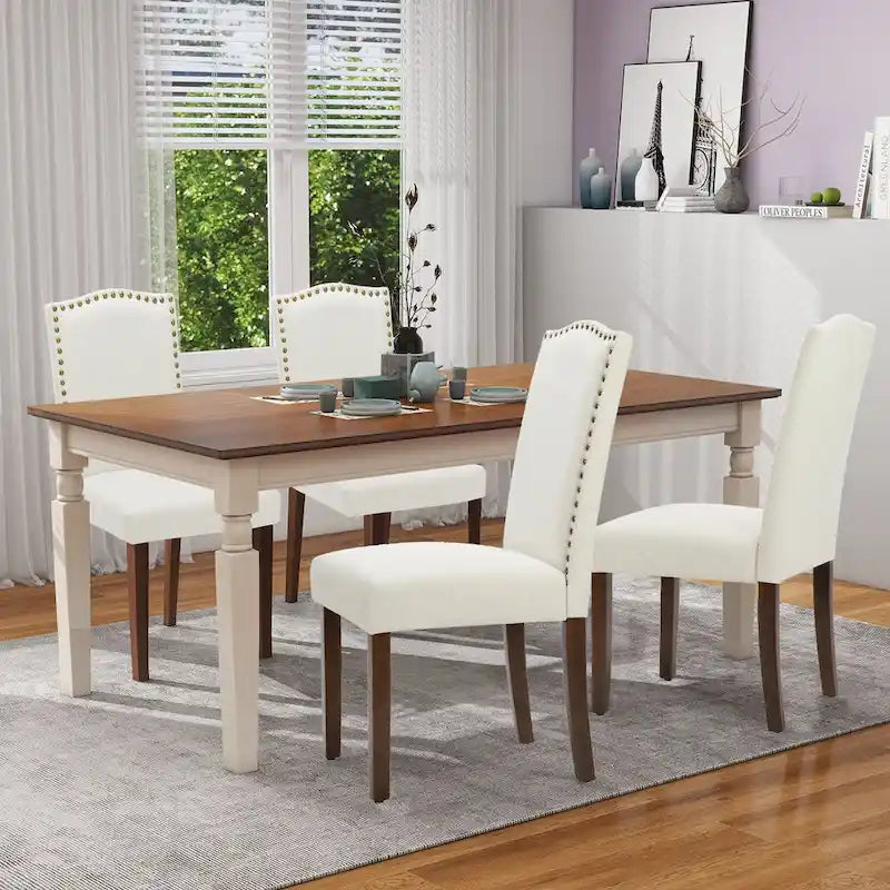 Dining Chairs Set of 2, Upholstered Fabric Kitchen Room Chairs Mid Century Modern High-End Dining Room Side Chairs
