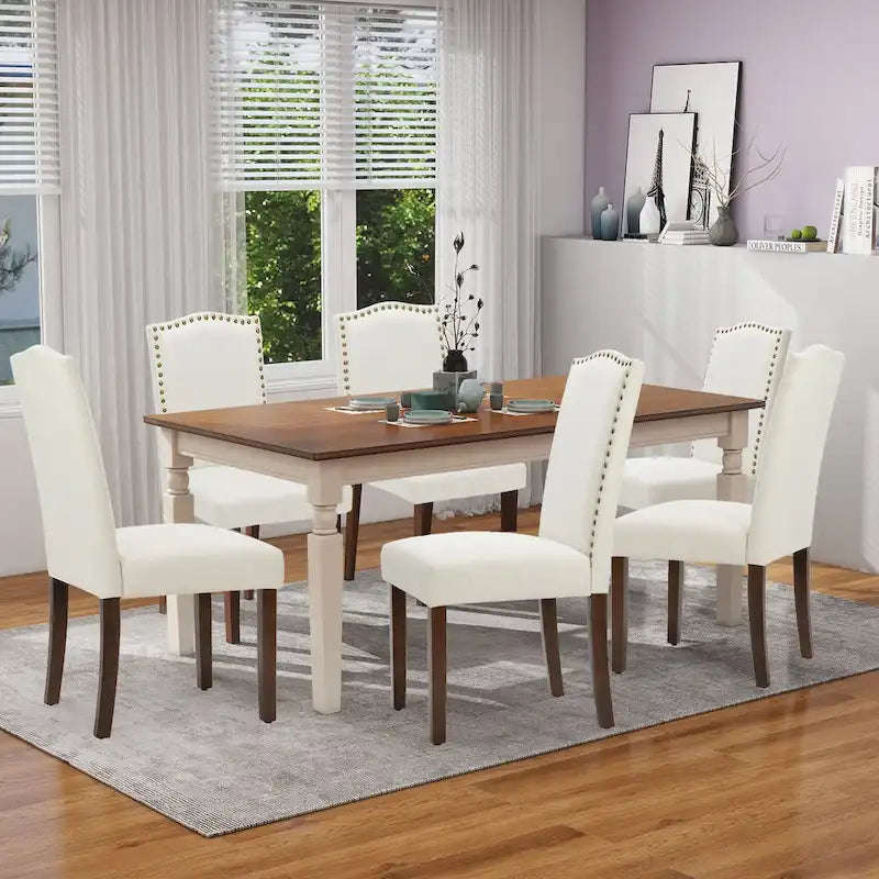 Dining Chairs Set of 2, Upholstered Fabric Kitchen Room Chairs Mid Century Modern High-End Dining Room Side Chairs