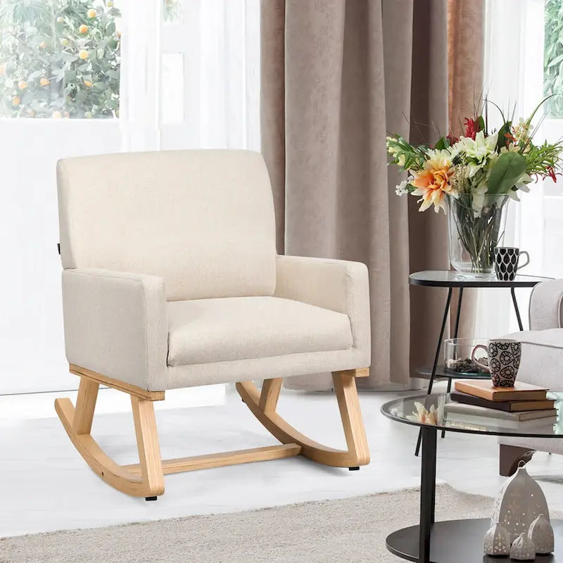 Set of 2 Mid Century Fabric Lounge Chair Upholstered Accent