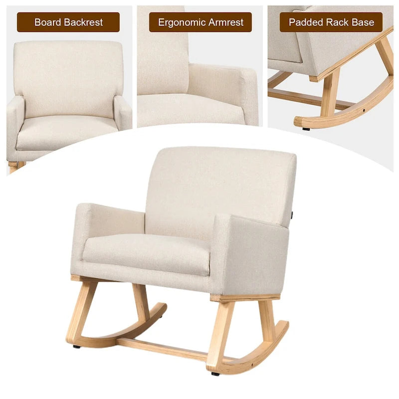 Set of 2 Mid Century Fabric Lounge Chair Upholstered Accent