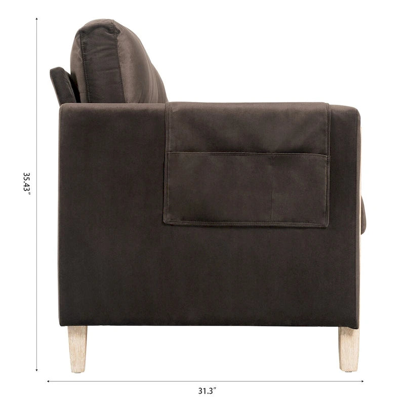 Comfortable Solid Wood Three-seater Sofa