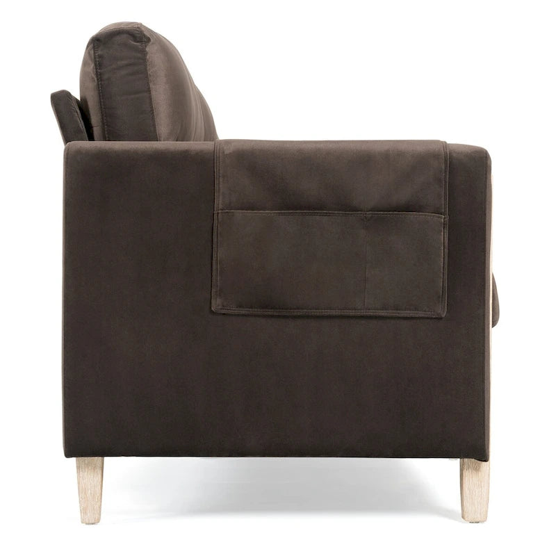Bequemer Dreiersofa aus Massivholz