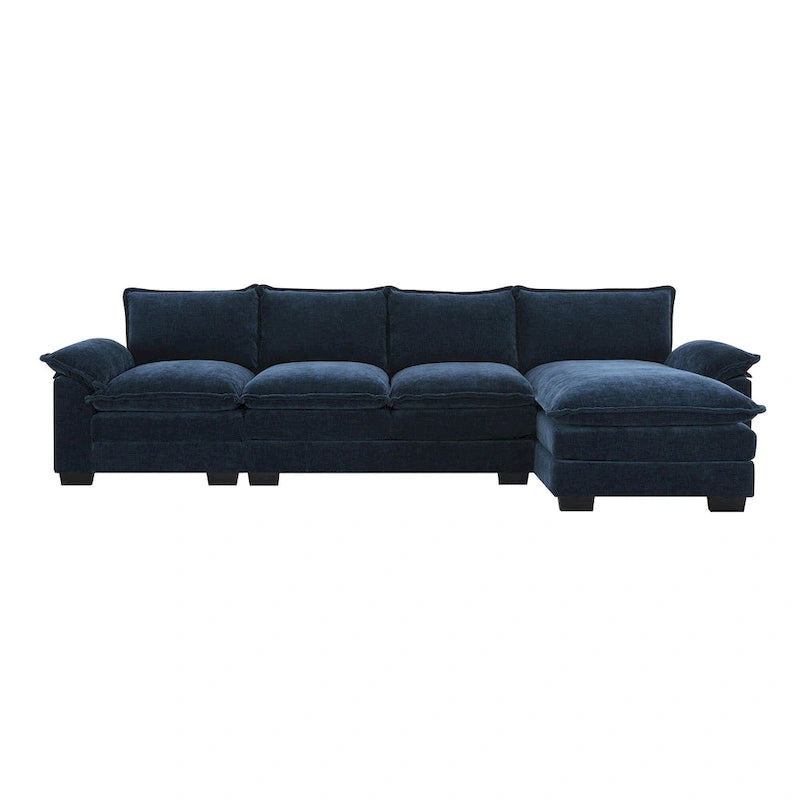 Modern L-shaped Cloud Sofa with Chaise Lounge