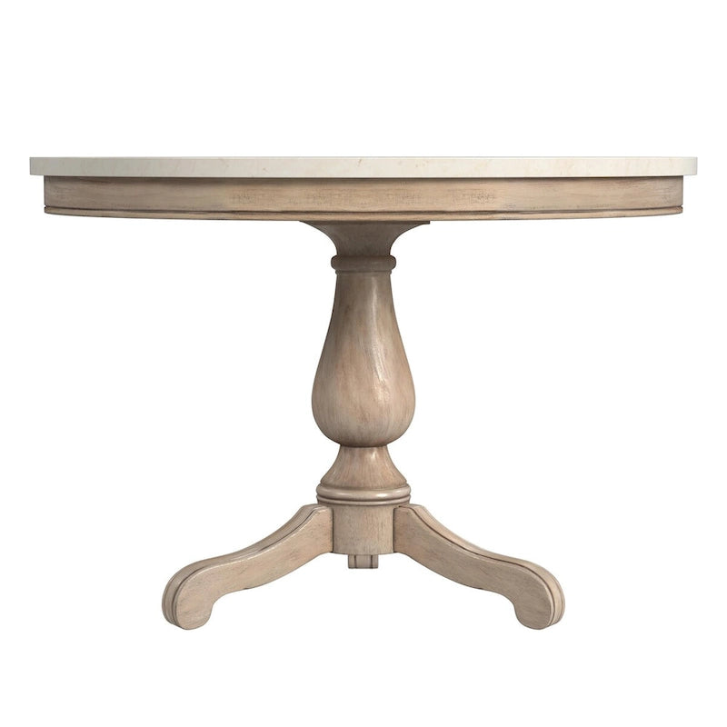 44 Round Pedestal Marble Dining Table