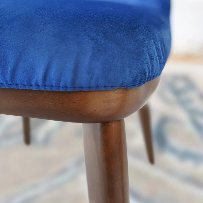 Mid-Century Modern Velvet Dining Chair, Set of 2
